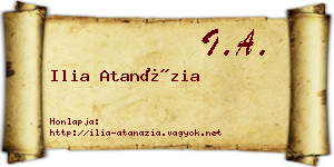 Ilia Atanázia névjegykártya